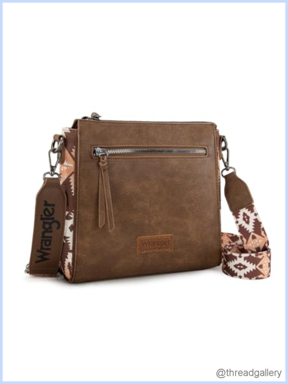 Women's Crossbody Bag PU Leather Shoulder Handbag Aztec Satchel